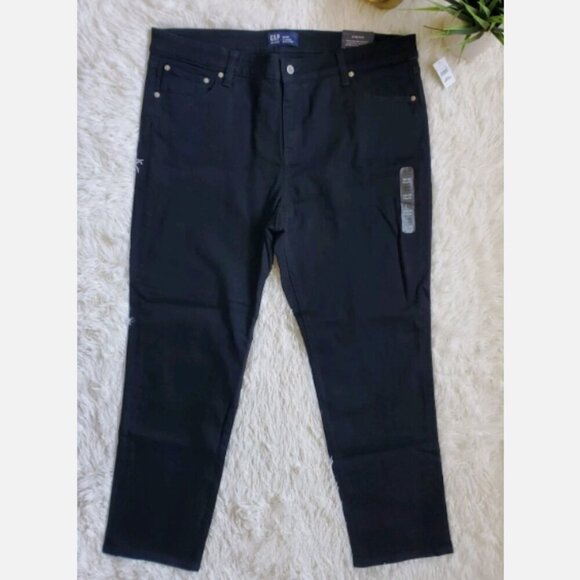 GAP 90's Mid Rise Classic Straight Black Jeans Plus Size 20/35 #447128 RT$80 - Picture 11 of 15